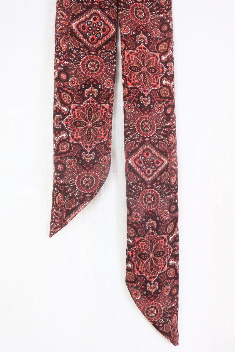 Skinny Scarf in Bowie Red Mandala - Image 3