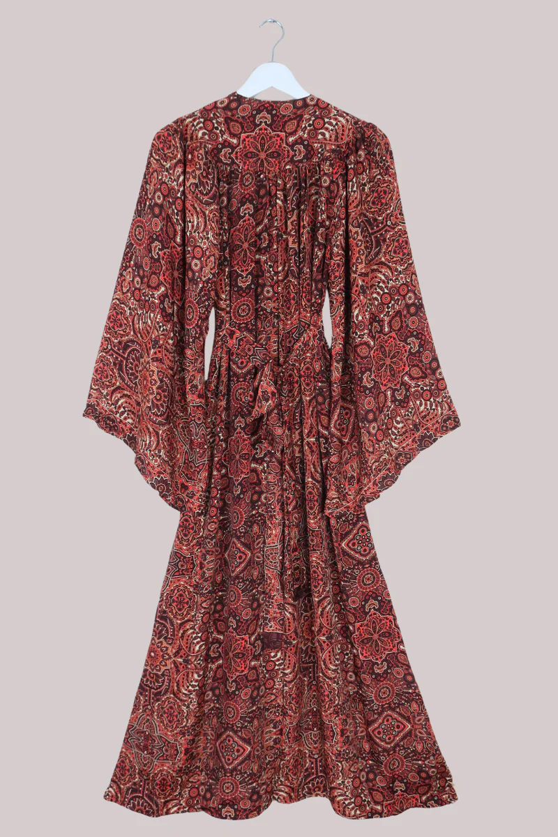 Stevie Maxi Dress in Bowie Red Mandala - Image 6