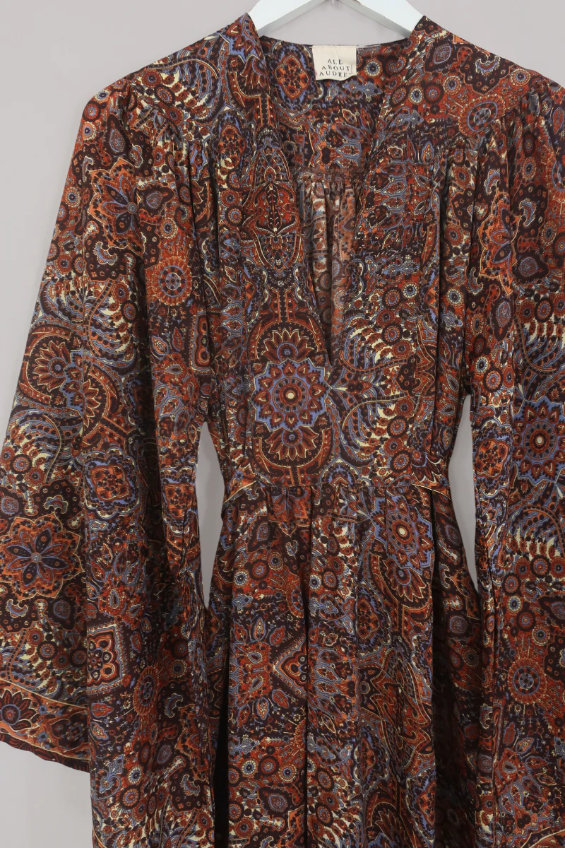 Stevie Maxi Dress in Jagger Lilac & Rust Mandala - Image 3