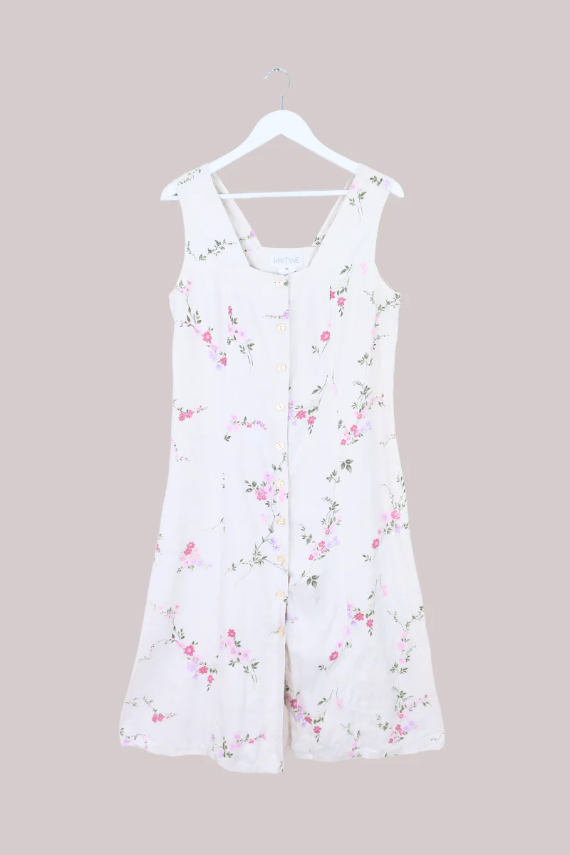Vintage Dress - Oat Wildflowers - Size M/L