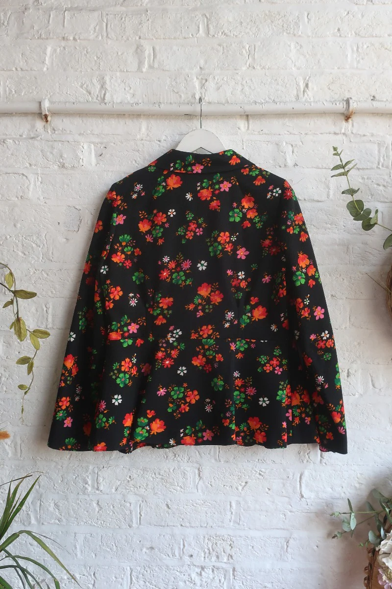 Vintage Flower Power Jacket - Size M/L - Image 3