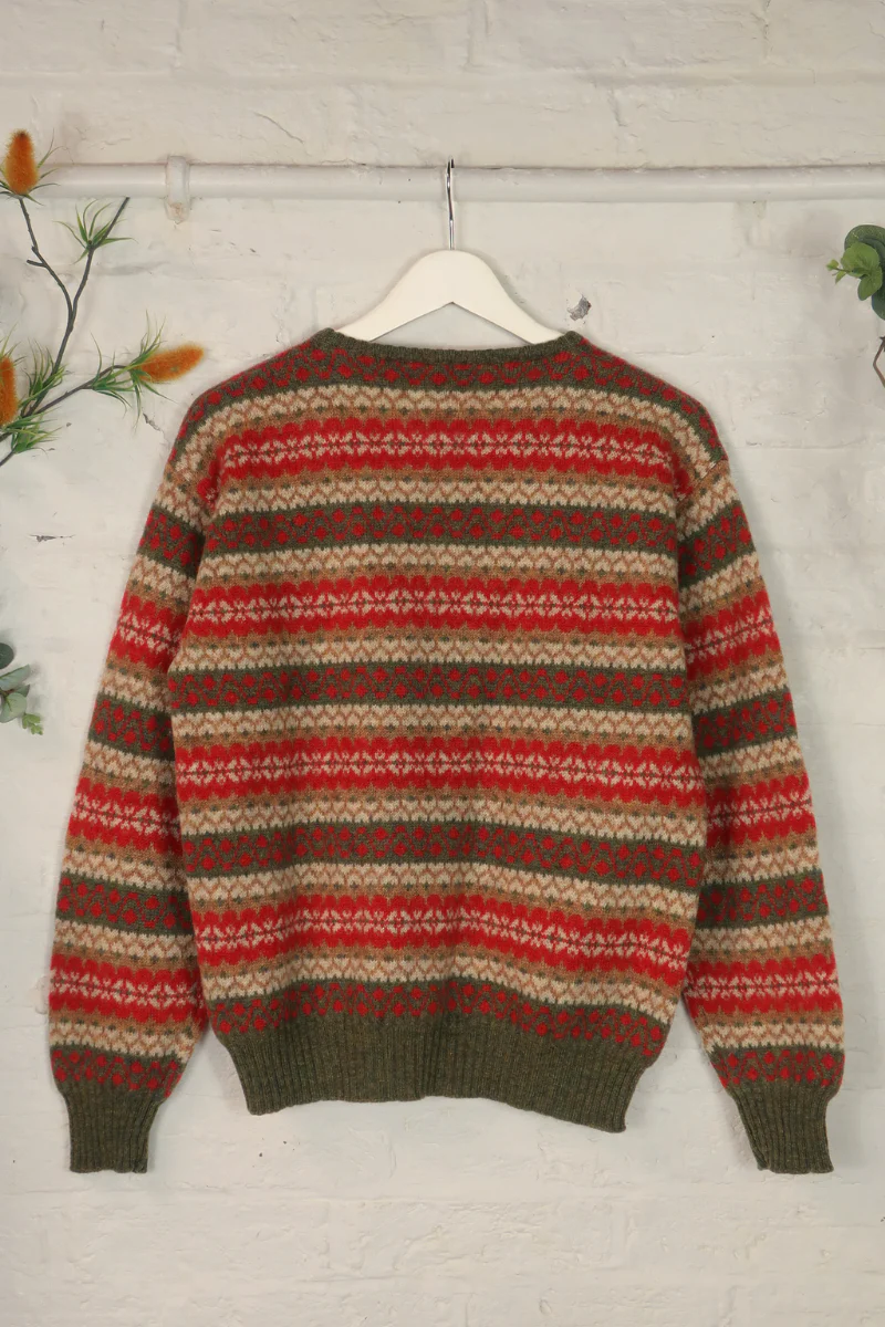 Vintage Knit Jumper - Benetton Fair Isle - Size M - Image 3