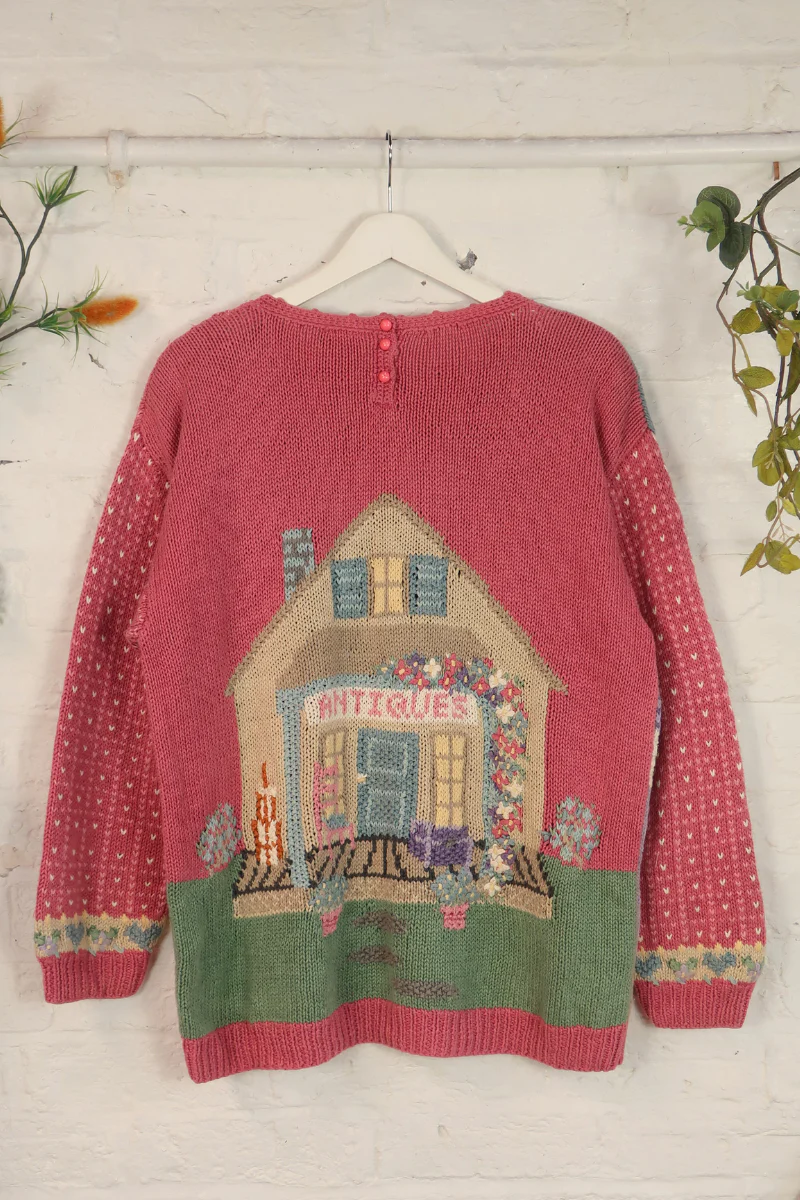 Vintage Knit Jumper - Blush Doll House - Size XL - Image 3