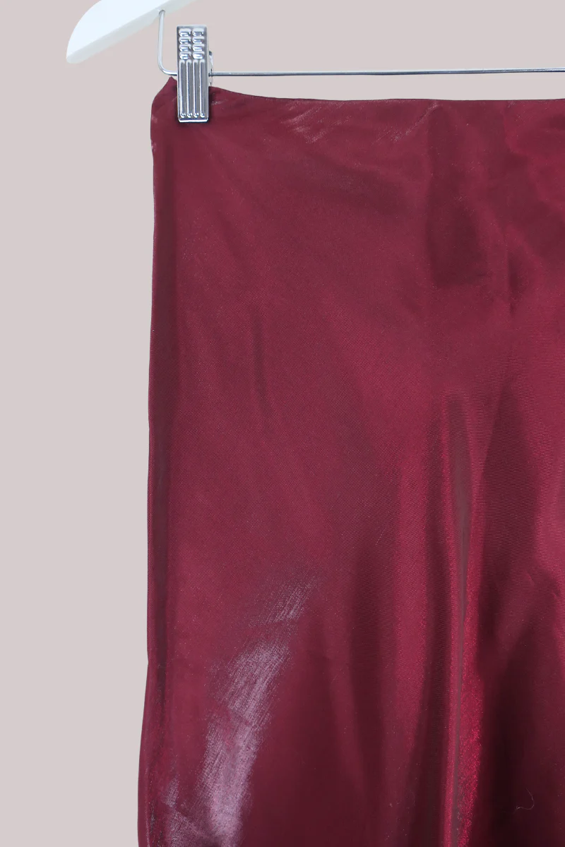 Vintage Skirt - Iridescent Maroon - Size XXS - Image 2