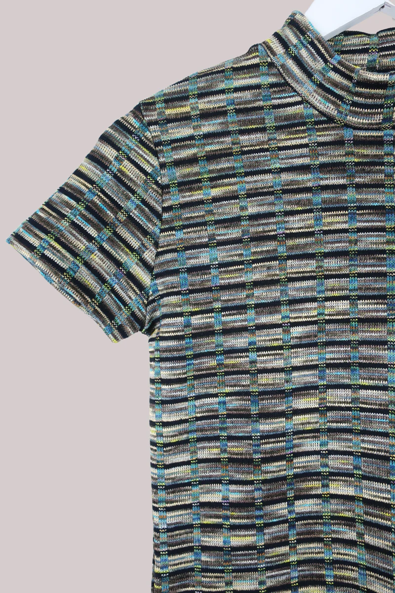 Vintage Top - Brushed Teal Check - Size S/M - Image 2