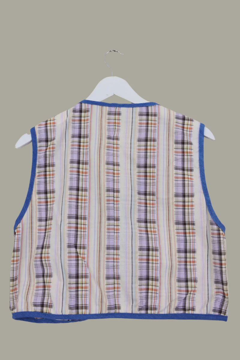 Willa Reclaimed Flannel Waistcoat - Conch Shell Cream - Size M/L - Image 3